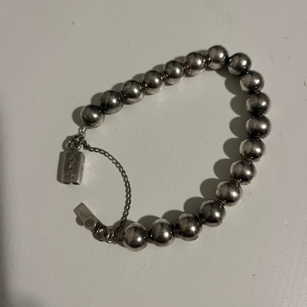 Vintage Silpada Sterling Silver Bead Ball Bracelet B0471
